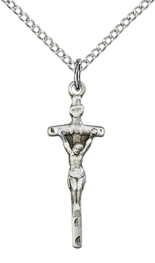 Sterling Silver Papal Crucifix Pendant