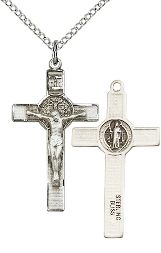 Sterling Silver St. Benedict Crucifix Pendant