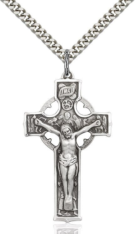 Sterling Silver Celtic Crucifix Pendant