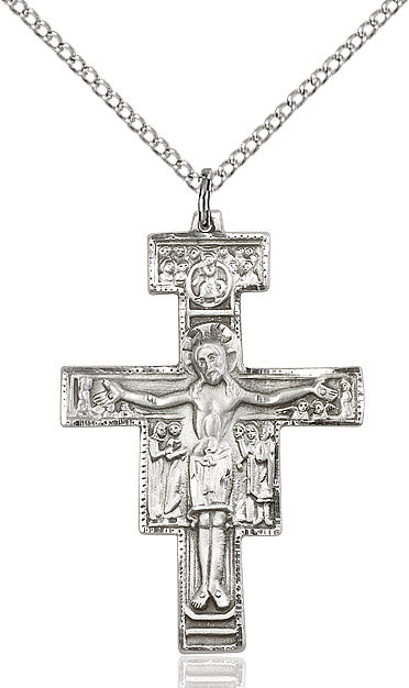 Sterling Silver San Damiano Crucifix Pendant