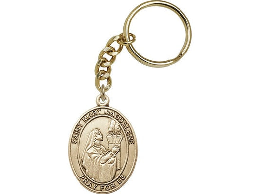 Mary Magdalene Keychain Gold Finish