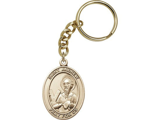 St. Andrew Keychain Gold Finish