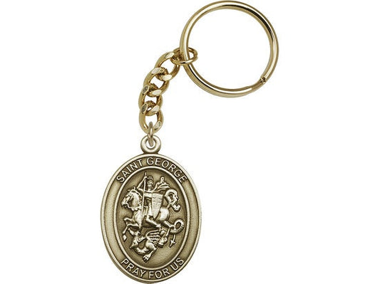 St. George Keychain Gold Finish