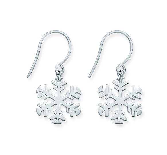 White gold Snow Flake Earrings