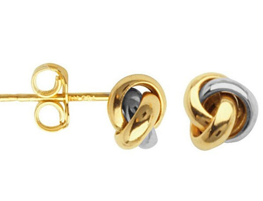 10Kt Gold Love Knot post Earring