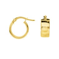 Yellow Gold Huggie  Earrings