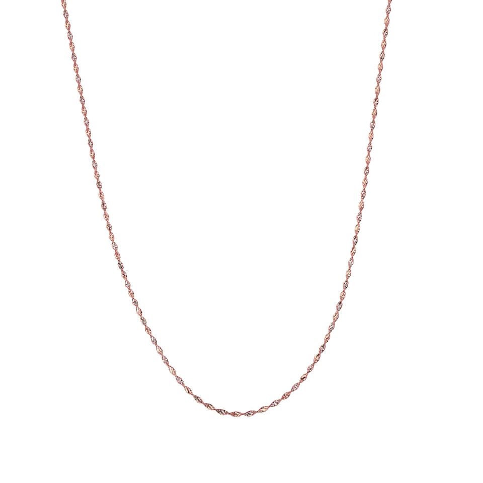 Rose Gold Diamond Cut Necklace