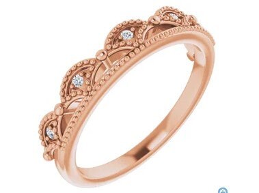 Rose gold Diamond Crown Ring