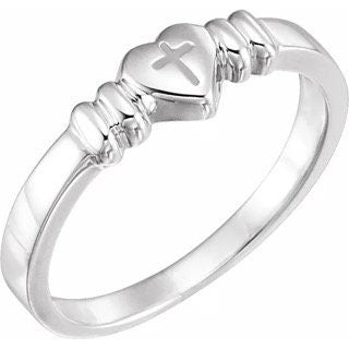 Heart & Cross Chastity Ring