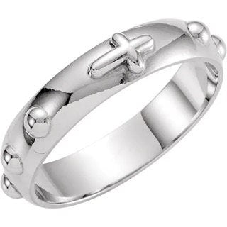 Rosary Ring Sterling Silver 5mm