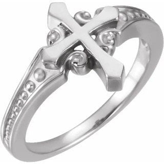 Cross Ring 13 mm Sterling Silver