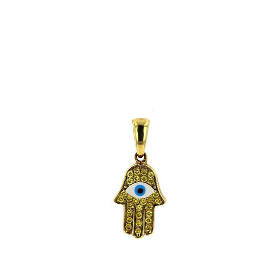 Yellow Gold Hand of God  Pendant