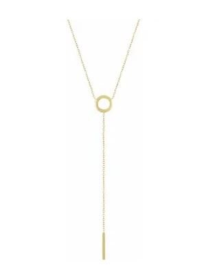 Yellow Circle & Bar Y Necklace