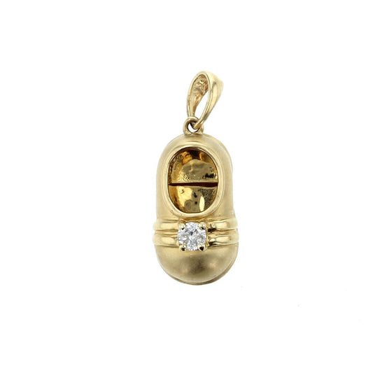  Gold  Diamond Stone  shoe charm