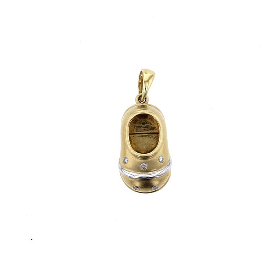  Gold  Diamond Stone  shoe charm