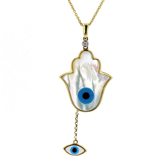 Mother Of Pearl Evil Eye Pendant