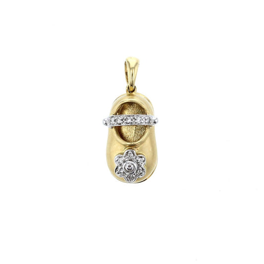  Gold  Diamond Stone  shoe charm