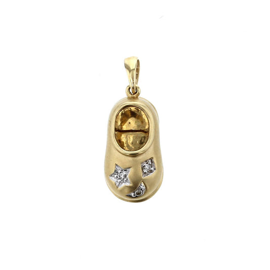  Gold  Diamond Stone  shoe charm